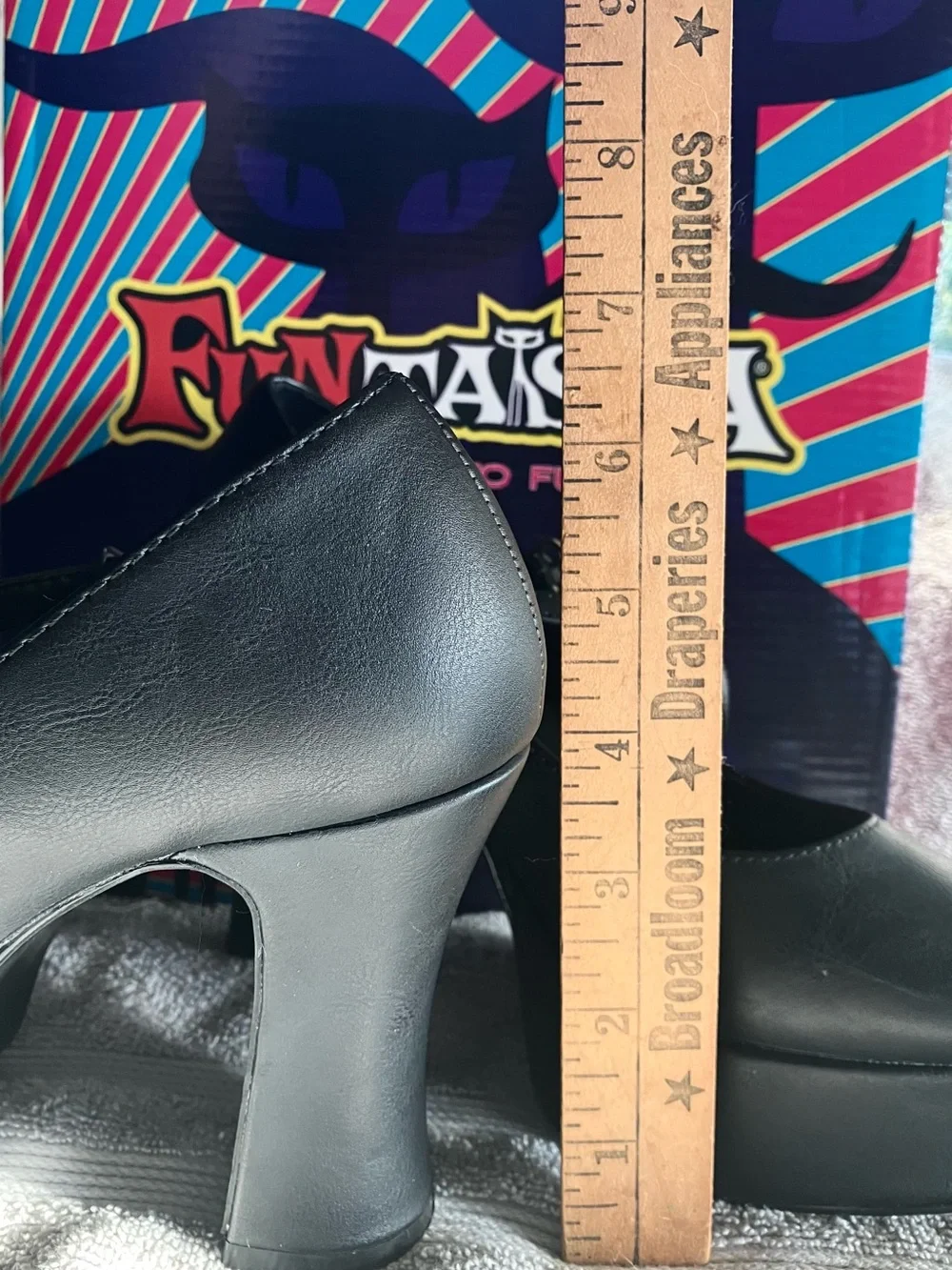 Funtasma Matte Black Platform Mary Jane Heels Halloween Cosplay